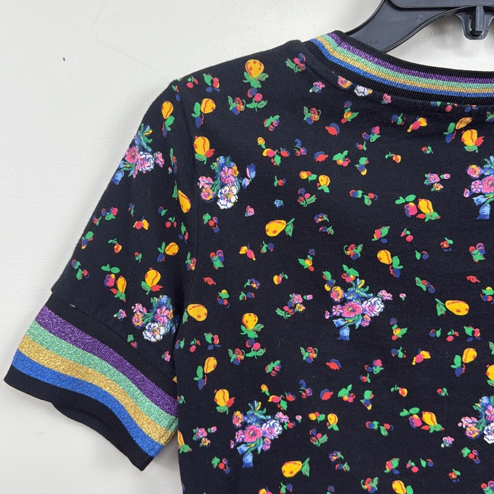 - & other stories stretchy floral crew neck pull over t shirt small - Picture 9 of 9